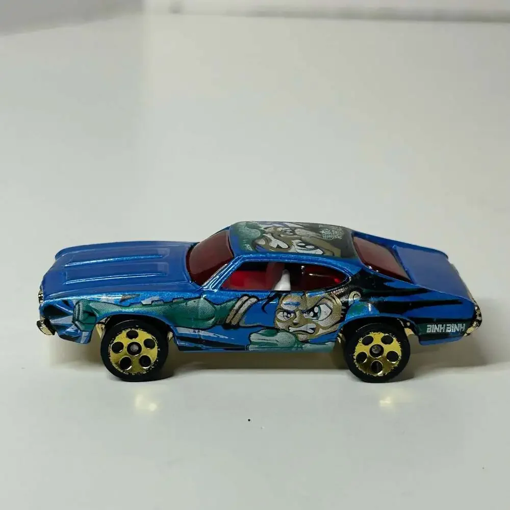 Hot Wheels Anime Series 5/5 Olds Oldsmobile 442 W-30 Blue Die-Cast Car
